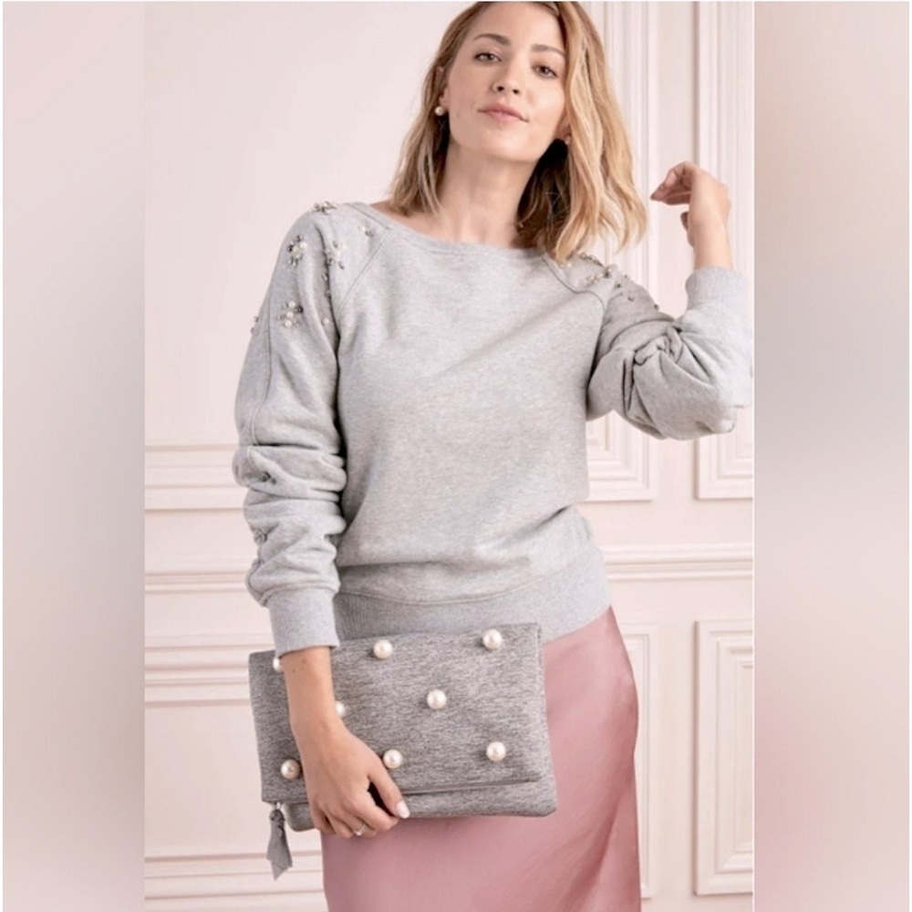 Stella & Dot‎ Pearl Clutch Fold Over Handbag